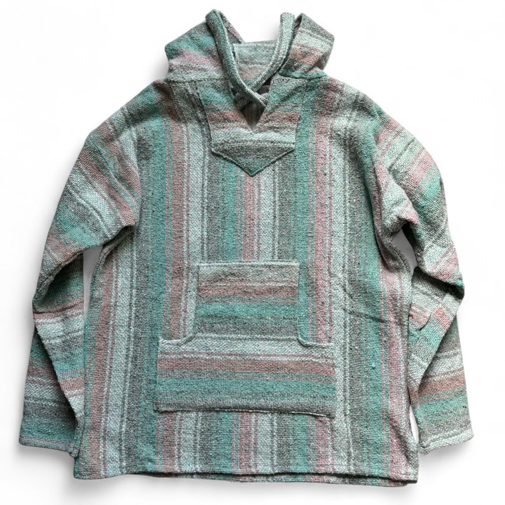 Mexican Woven multicolor sweater Gray Pink White